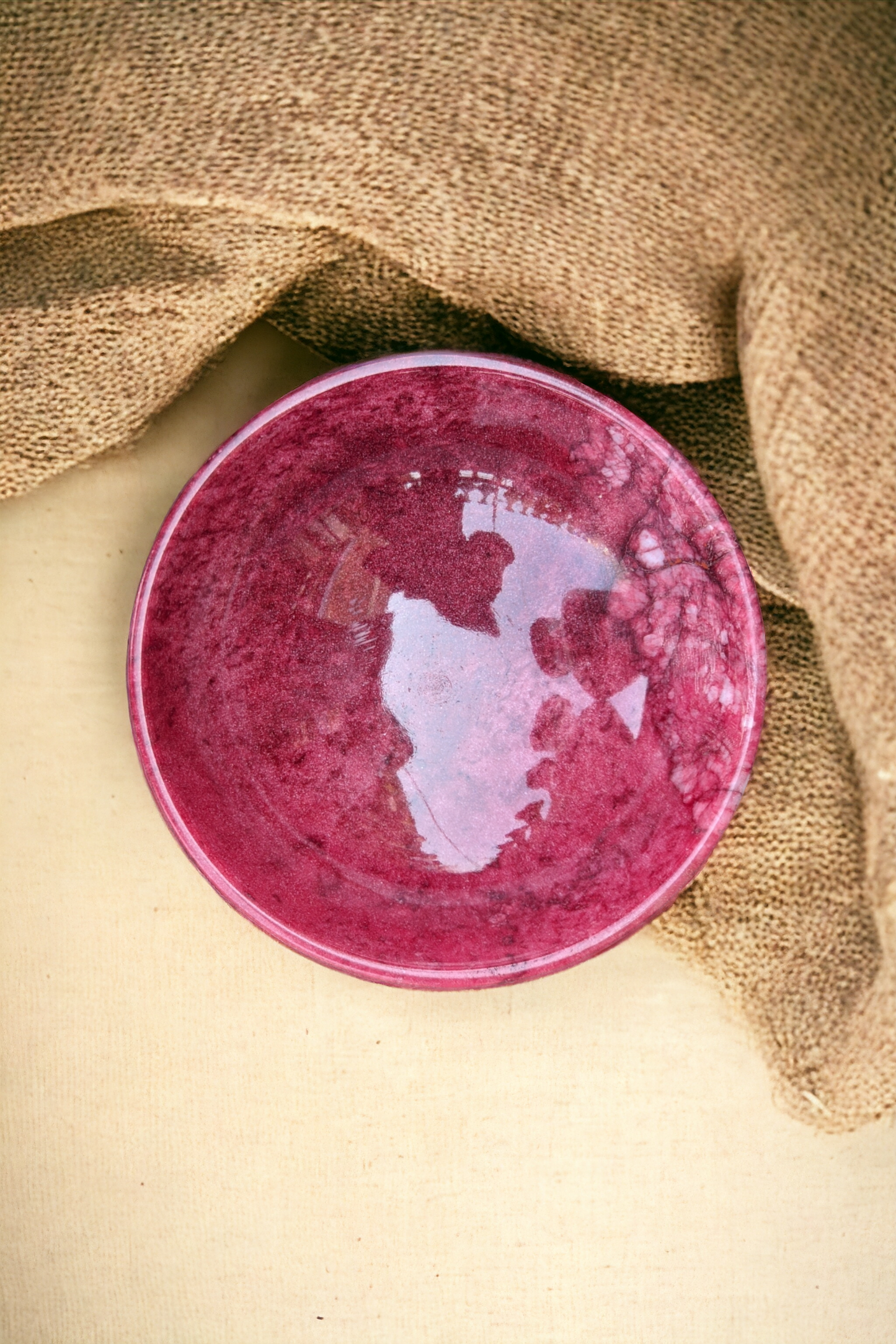 Ruby-red Marble bowl