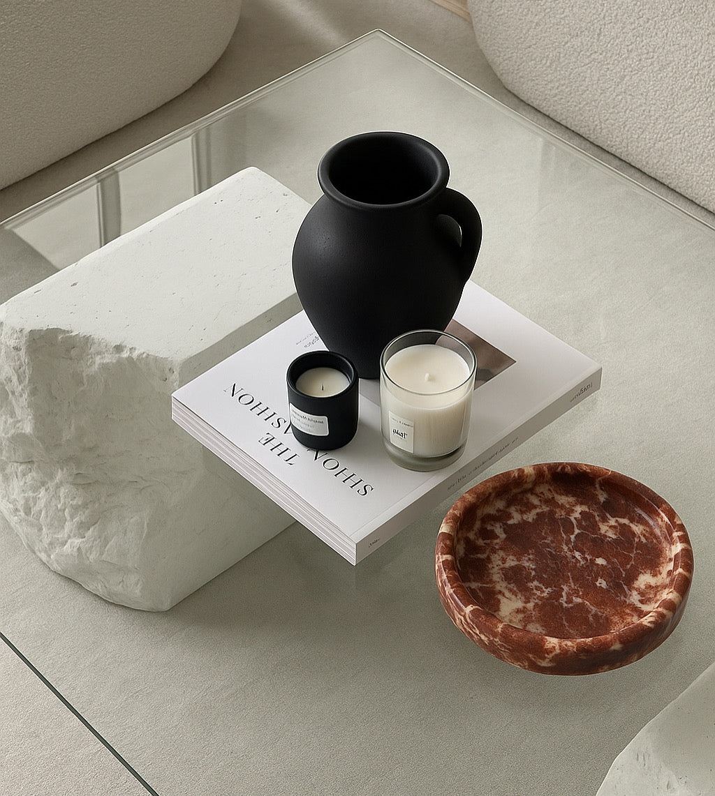 Rosso Levanto Marble Platter