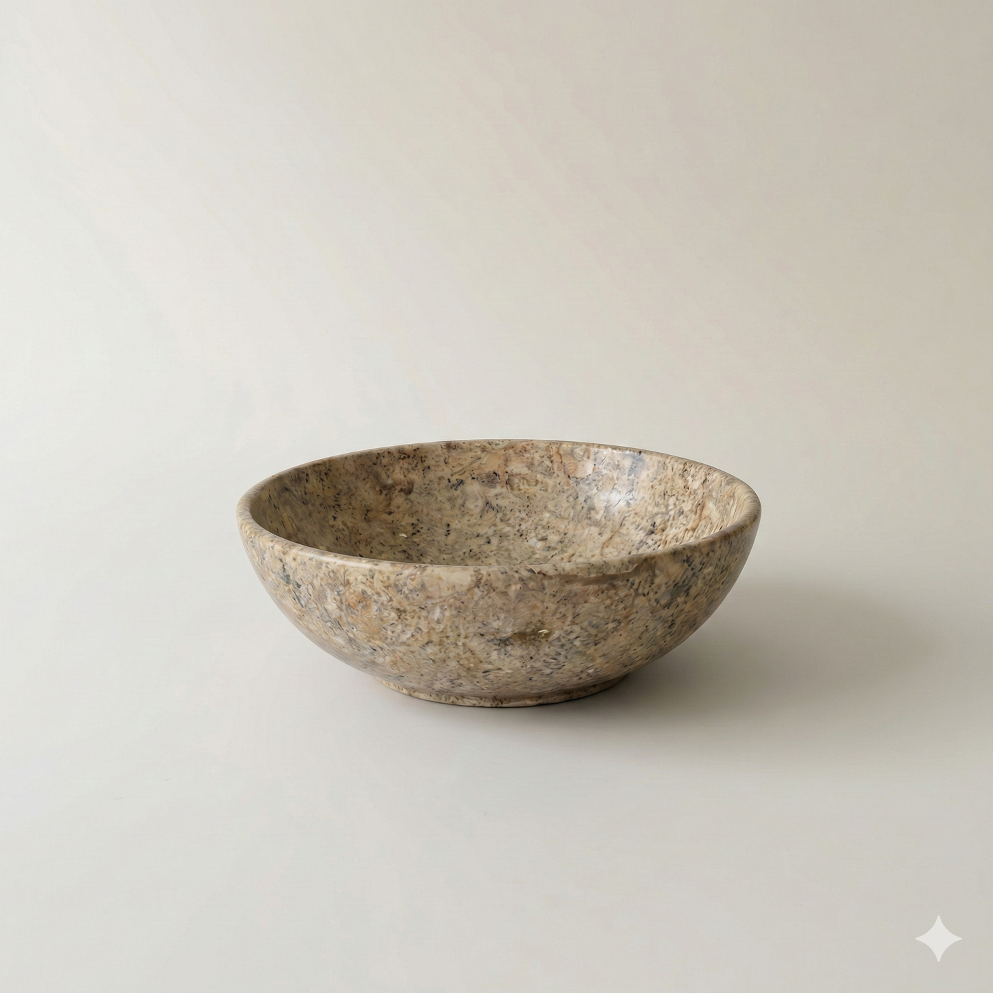 Fossil stone bowl