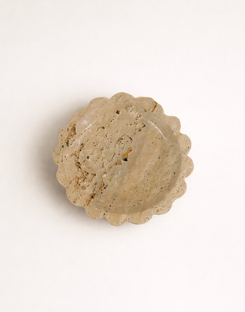 Travertine Scalloped Tray