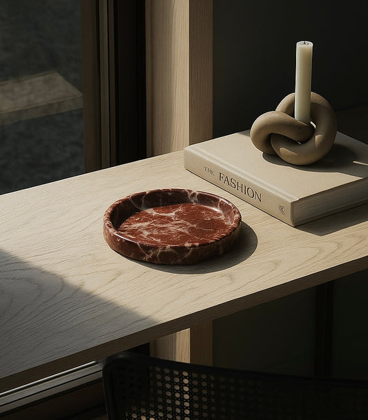 Rosso Levanto Marble Platter