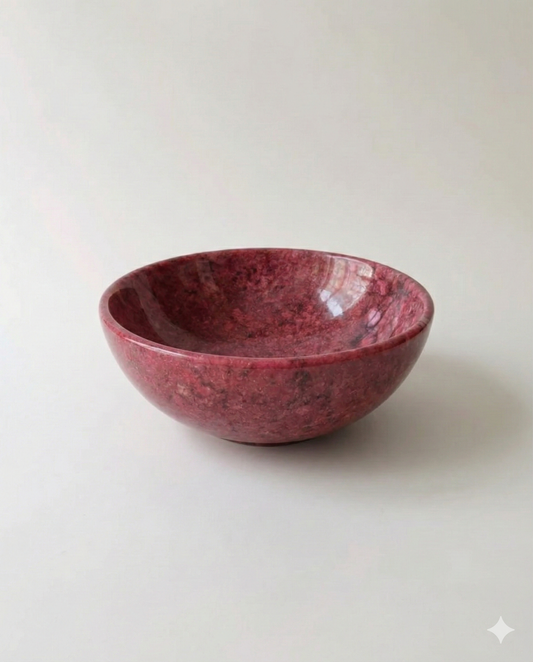 Ruby-red Marble bowl
