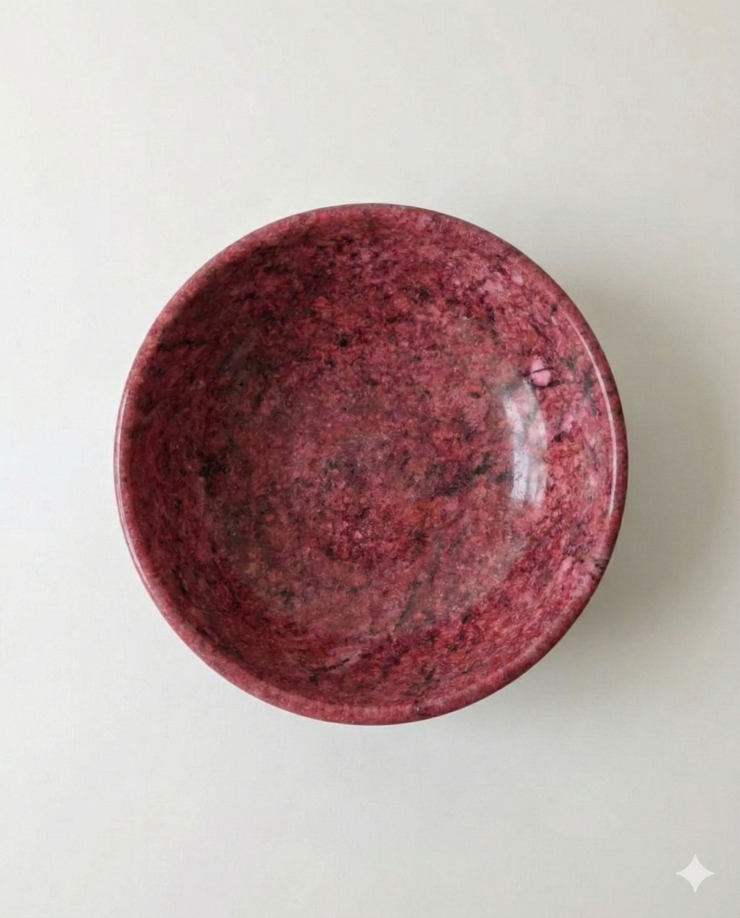Ruby-red Marble bowl