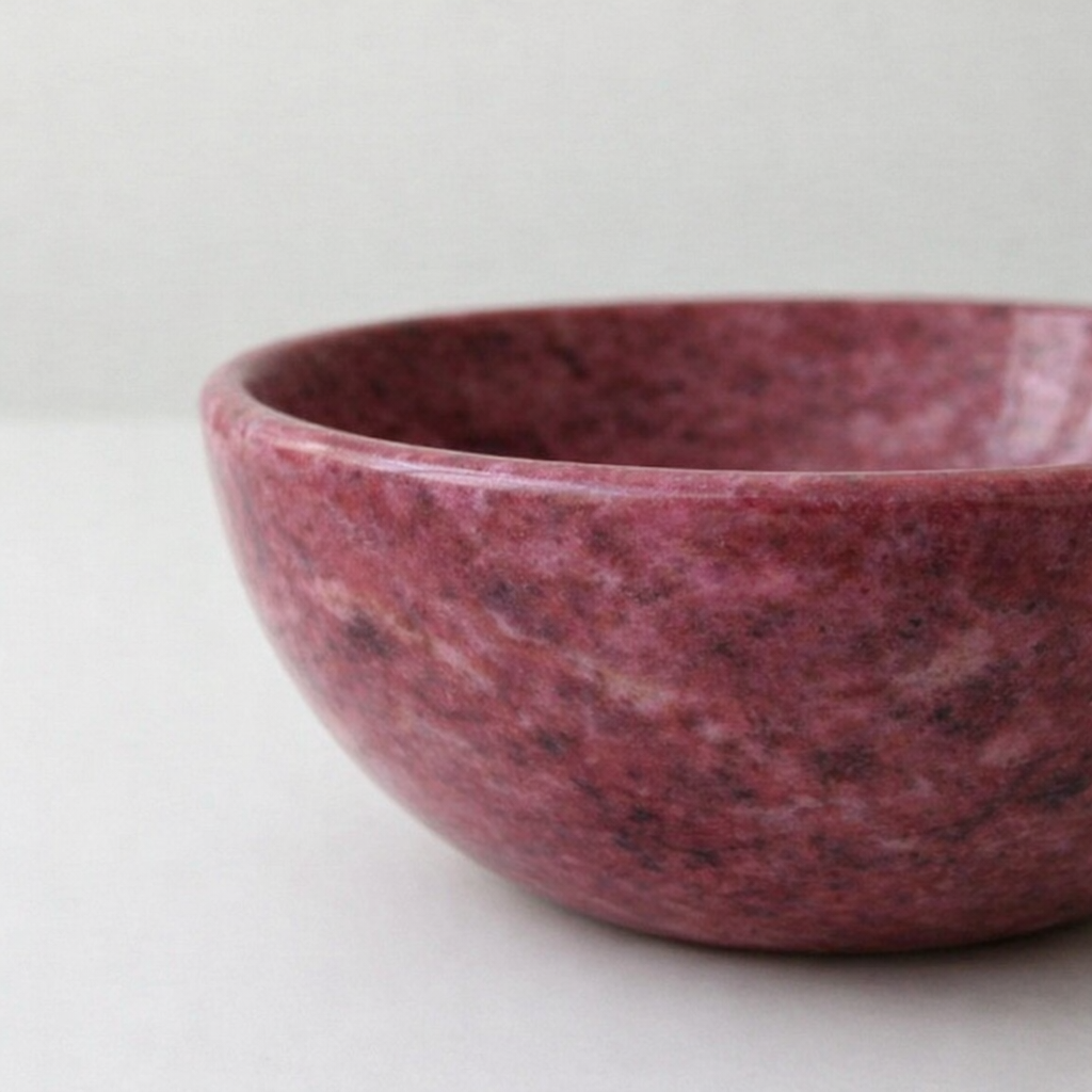 Ruby-red Marble bowl