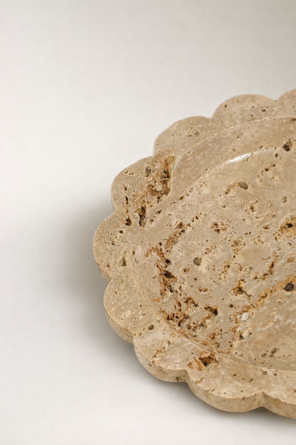 Travertine Scalloped Tray