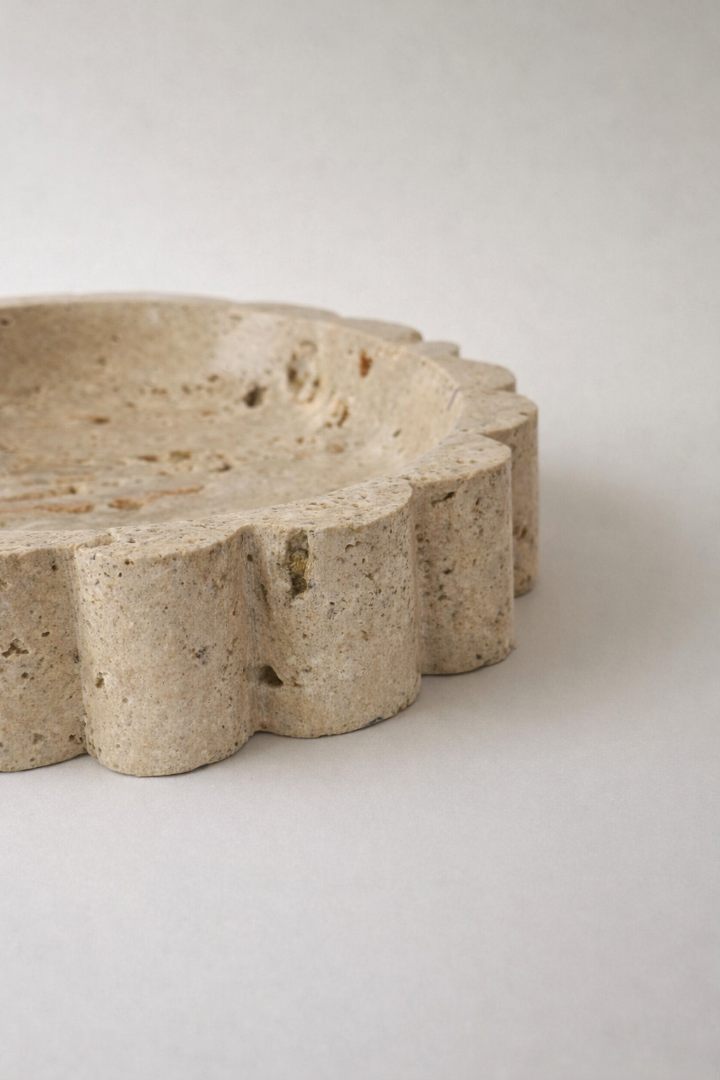 Travertine Scalloped Tray