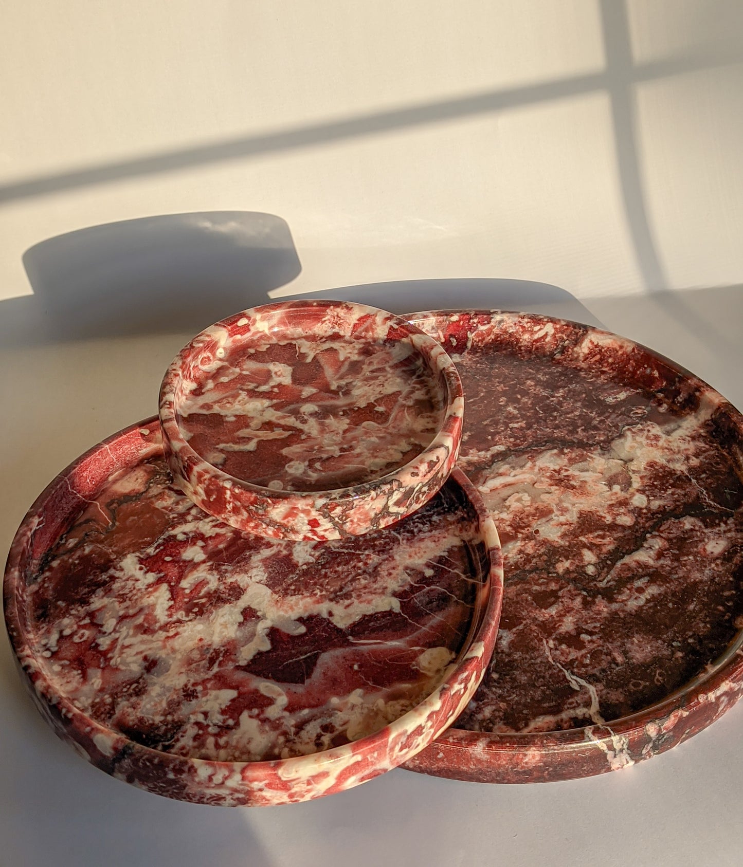 Rosso Levanto Marble Platter