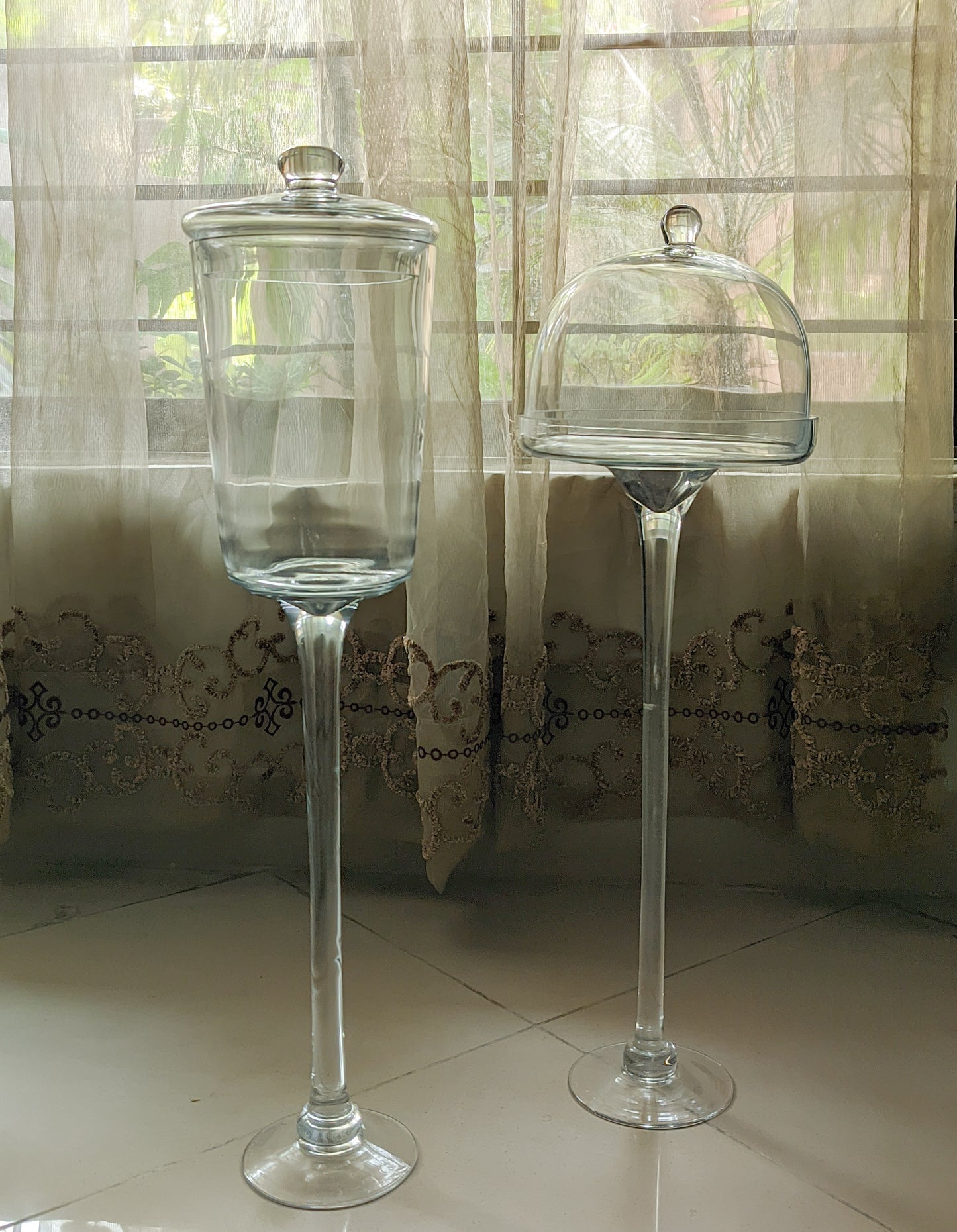 Tall Glass Apothecary Jar