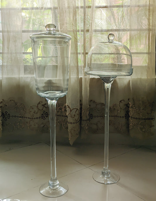 Tall Glass Apothecary Jar