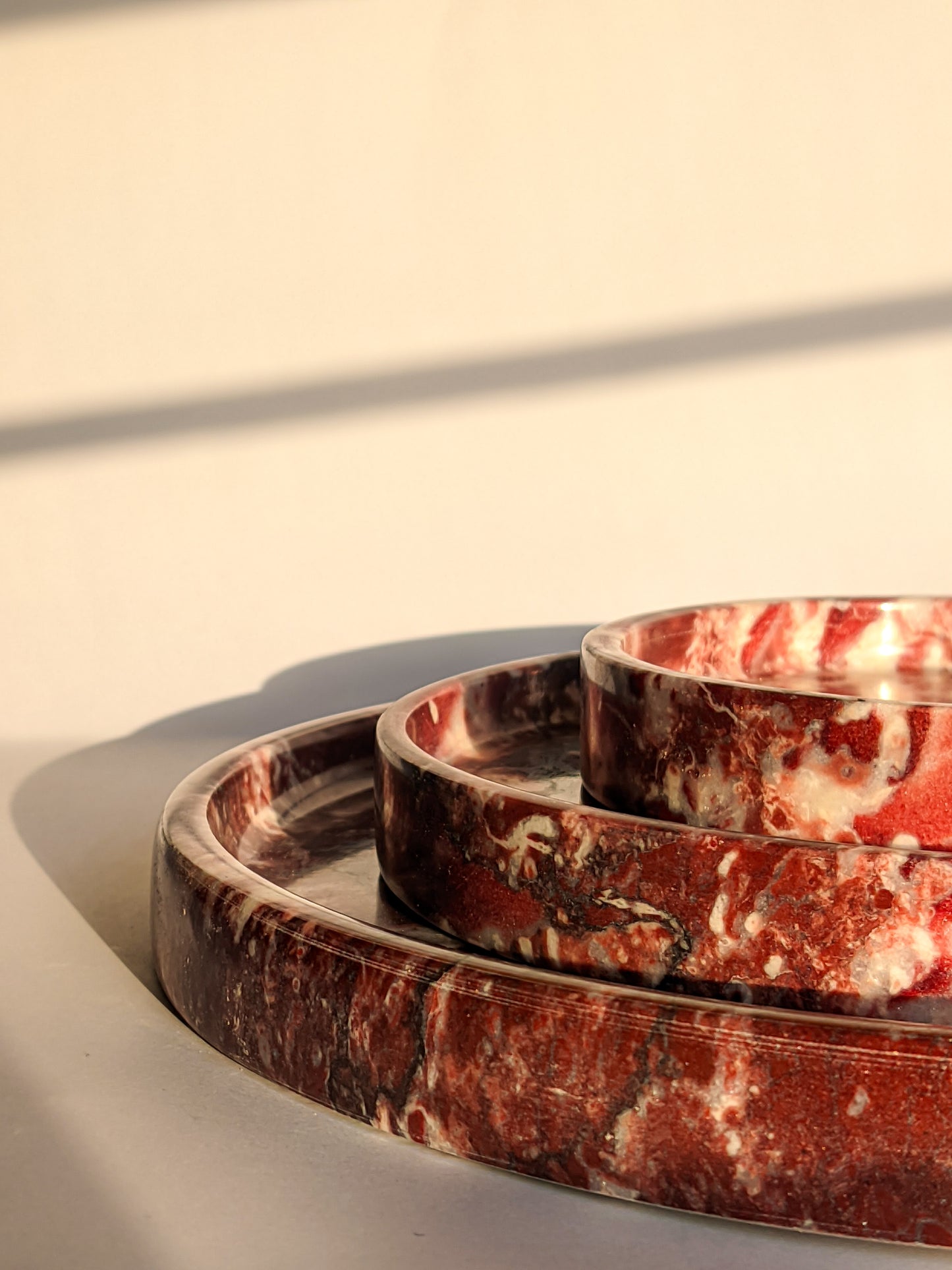 Rosso Levanto Marble Platter