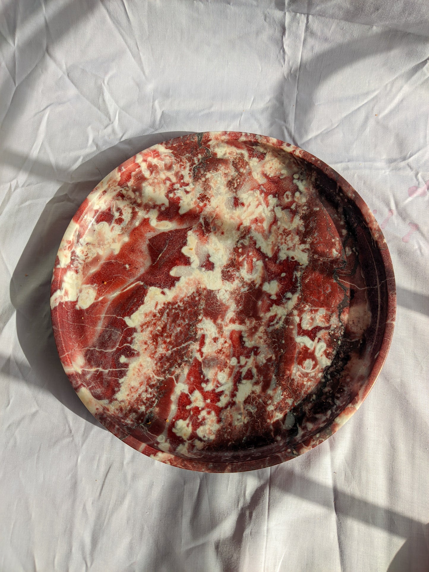 Rosso Levanto Marble Platter