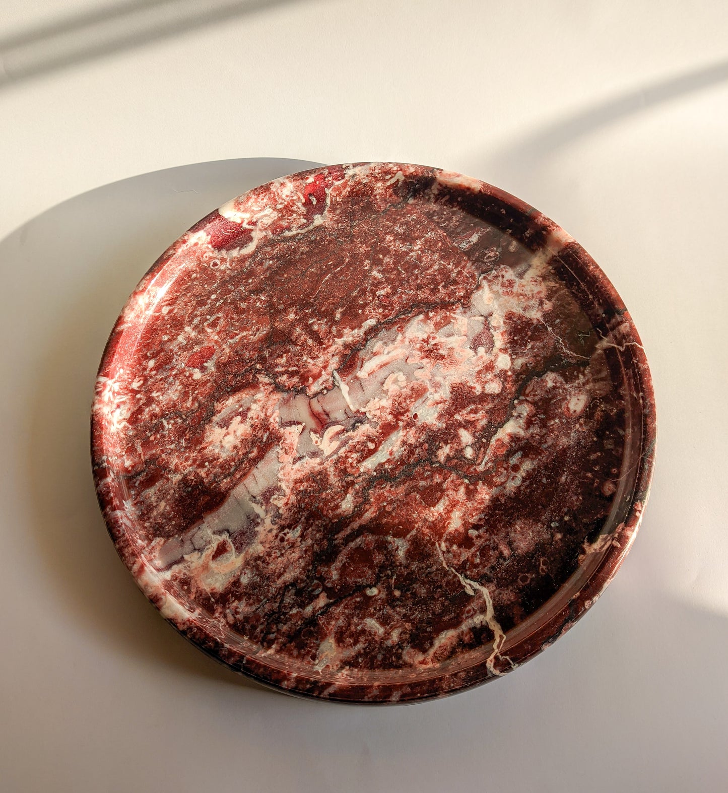 Rosso Levanto Marble Platter